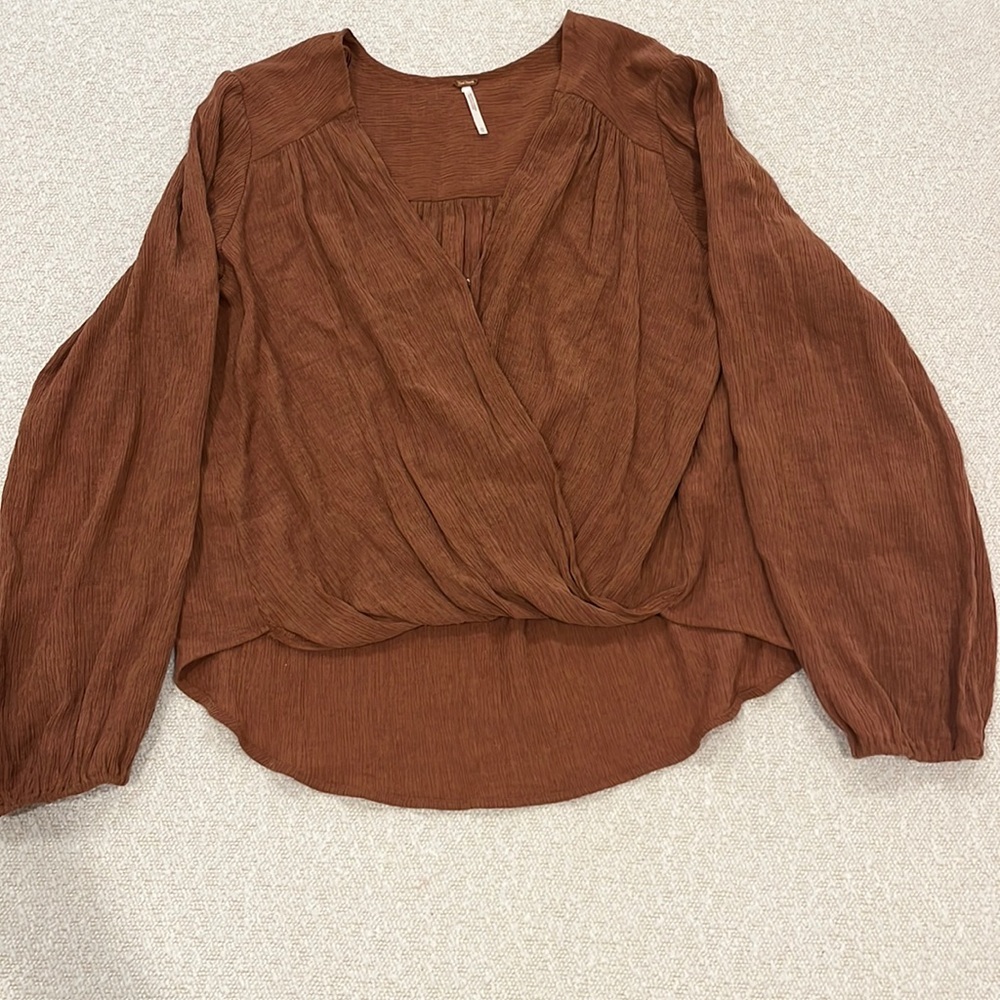 Free People brown blouse